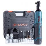 S-LONG Cordless Ratchet Wrench Set, 3/8" 400 RPM
