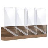 ROUFA 4Pcs Clear Acrylic Shelf Dividers,