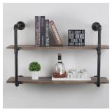 New Industrial Pipe Shelving Wall Mounted,DIY