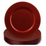 Okllen 12 Pack Plastic Round Charger Plates, 13"