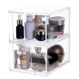 2 Pack Clear Makeup Organizer for Vanity