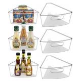 JEISSLIA Lazy Susan Cabinet Organizer Bins for