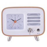 Retro Bluetooth Alarm Clock Wooden Wireless