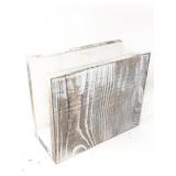 7 In Rustic Wooden Napkin Holder, Appears like