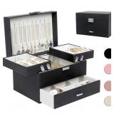 Dajasan Jewelry Box for Women 3 Layers Large