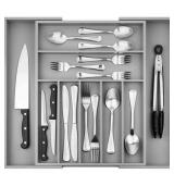 Premium Bamboo Silverware Organizer - Expandable