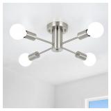 ADSENSTY Semi Flush Mount Sputnik Chandelier, 4