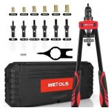 WETOLS Rivet Nut Tool, Hand Rivet Nut Tool with 7
