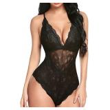 New Avidlove Lingerie for Women Snap Crotch Teddy