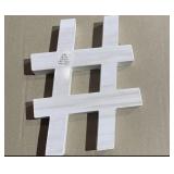 New (pack of 8) Dry Erase Wooden Hashtag Sign.