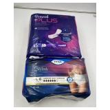 Lot of 2 female incontinence super absorbing