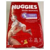 New Huggies diapers size 5 66-count