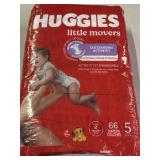 New Huggies diapers size 5 66-count