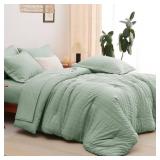 New CozyLux Queen Comforter Sage Green