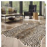 Cheetah Print Rug, Leopard Rug 5.2x7 Faux Animal