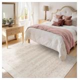 New Twodrapes Pink Floral design area rug, 6x9
