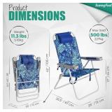 SUNNYFEEL Oversized Tall Folding Beach Chair