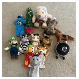 Gently Used Stuffed Animal Lot - Puppets & More -