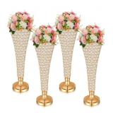 Rtteri 4 Pcs 20 Inch Tall Crystal Vase for