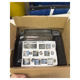 Plastic shoe boxes unknown quantity inside