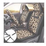 Leopard Print Car Seat Cover Full Set, Leopard