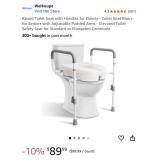 Raised Toilet Seat with Handles for Elderly -