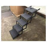 Metal and cloth adjustable pet stairs