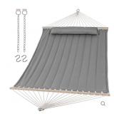 New Large Double Quilted Hammock with Spreader