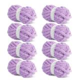 Hombys Purple Chunky Chenille Yarn for Crocheting
