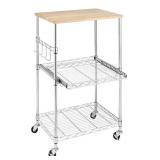 New Whitmor Supreme Microwave Cart with Locking