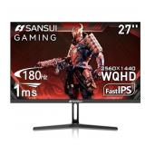 SANSUI 34-Inch Curved Gaming Monitor UWQHD 3440 x