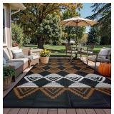 New Beeiva Outdoor Rugs 8x10 Waterproof, Modern