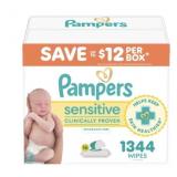 New Pampers Sensitive Baby Wipes, 1344 count.
