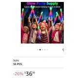 New 55 PCS Foam Glow Sticks, Foam Light Up Sticks