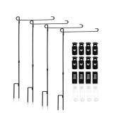 DEAYOU 4-Pack Garden Flag Stand, Yard Flag Holder