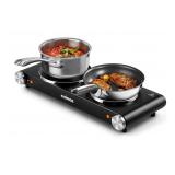 CUSIMAX Double Hot Plates Electric Burner, 1800W