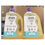 New 2-bottles ZUM laundry soap! 64 loads each