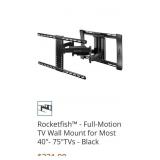 Rocketfish - Full-Motion TV Wall Mount for Most