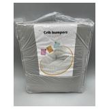 New crib bumpers 6 sided liner pads grey