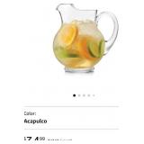 New Libbey Acapulco Large Glass Pitcher 89 Oz,