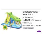 Inflatable Water Slide 5 In 1 Crocodile Bounce