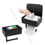 Toilet Paper Holder with Storage, Shelf of