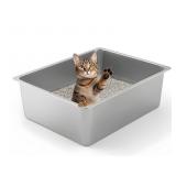 Kirecoo Stainless Steel Cat Litter Box - Metal