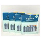 New (4) Cliganic Organic Lip Balm Set (6 Flavors)