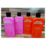 New 4pc Clean Journey Shampoo 12oz