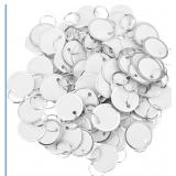 New (2) 100 Pieces Metal Rimmed Key Tags Round