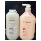 Lot of Two Method Body Wash, Includes  Pure Peace