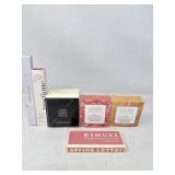 Assorted cosmetic products, sampled, or used