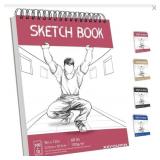 New. 9x12 Inch Spiral Bound Sketchbook 110page