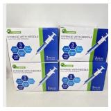 New (4) 100 Pack 3ml Syringes with Needle -